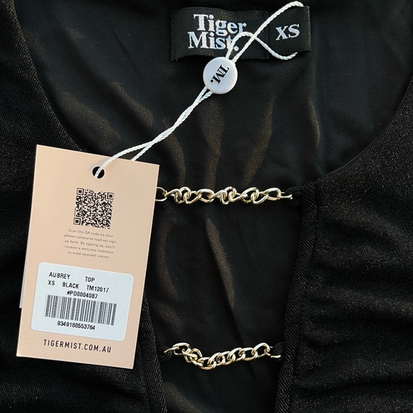 Tiger Mist Black Chain Top - BLACK - Picture 4 of 4